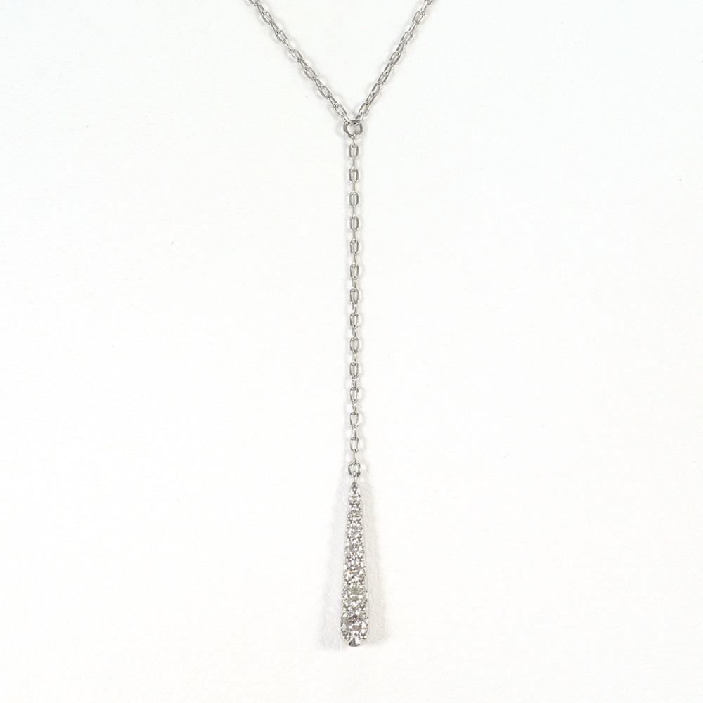 VINTAGE Silver Diamond Necklace